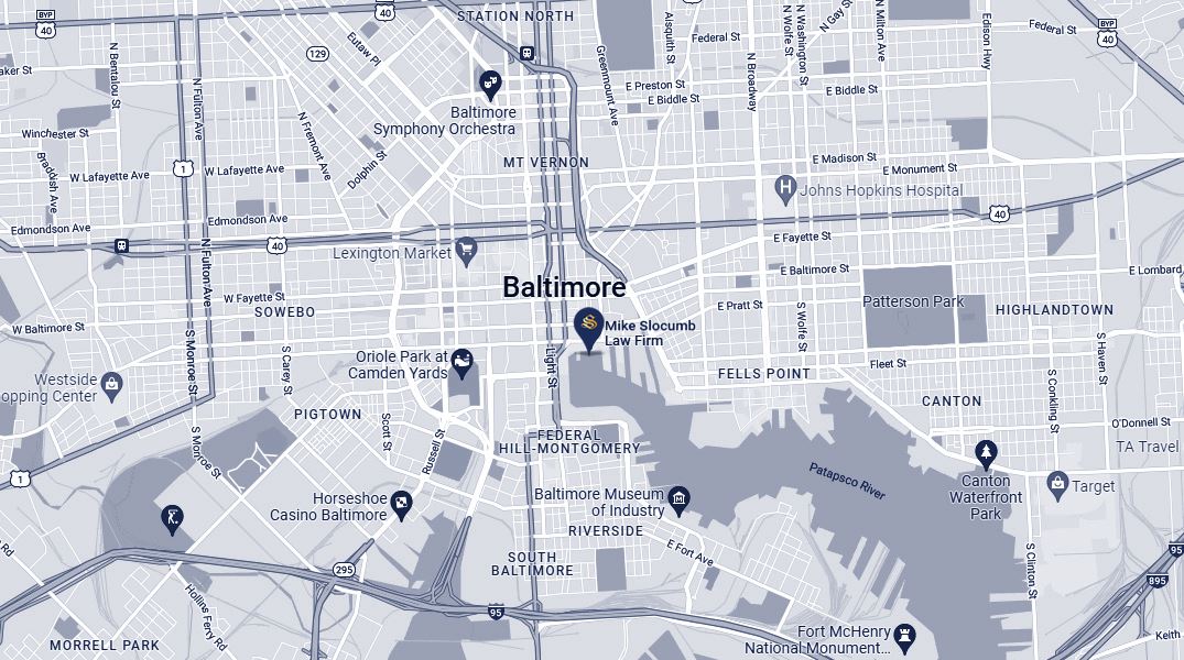 Map of Baltimore
