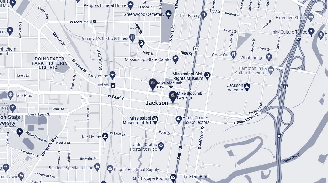 Map of Jackson